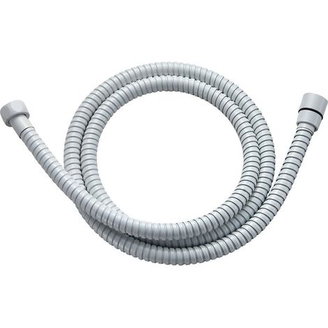 Flessibile doccia in acciaio bianco 150 cm doppia graffatura