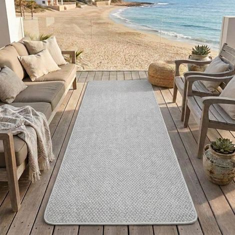 Tapis d'extérieur et intérieur Grand - terrasse, Jardin, Balcon, Salle à Manger, Cuisine - Disponible en Or et Beige - 140 x 200 cm. (1/5)