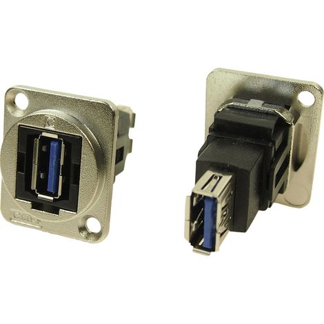 XLR Adapter USB A Buchse 3.0 auf USB A Buchse 3.0 Adapter, Einbau CP30205NM  CP30205NM Cliff Inhalt: