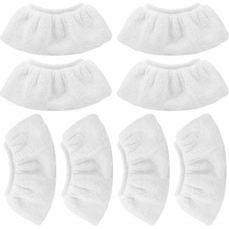 8 PCS Bonnettes Microfibre pour Kärcher, 1910cm,Chiffons pour Buse à Main Accessoire pour Nettoyeurs Vapeur SC 1, 2, 3, 4, 5 (1/4)