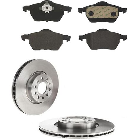 KIT FRENI ANTERIORI compatibile con SKODA SUCOMPATIBILE PERB I (3U4) - DISCHI + PASTIGLIE OEM: P 85 085 / 17558 , 17521 /SOSTITUZIONE DIRETTA/BASSA POLVERE/SILENZIOSO (1/5)