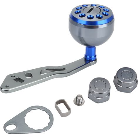 1 Pièce Poignée Métallique Durable Bleue pour Moulinet de Pêche Abu Rond (1/5)