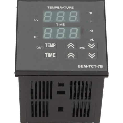 Thermostat numérique avec affichage de l'heure, entrée type K, régulateur de température pour presse à chaud 100-240 V (1/5)