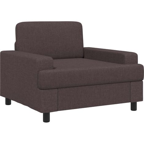 Armchair Dark Brown Fabric vidaXL (1/5)