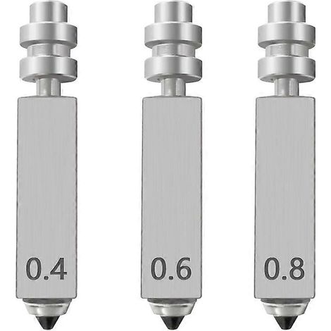 3-teiliges Set Bimetalldüsen für Anycubic Kobra X Combo Schnellwechsel-Hotenddüsen aus gehärtetem Stahl (0,4/0,6/0,8 mm) – 3D-Druckerteile (1/5)