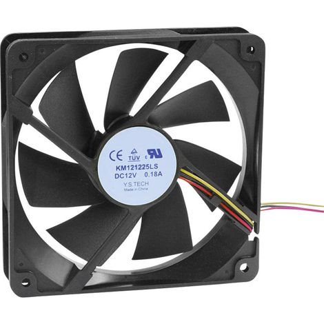 YS TECH KM121225LS(1A1) Axiallüfter 12 V/DC 65.22 m³/h (L x B x H) 120 x 120 x 25 mm (1/2)