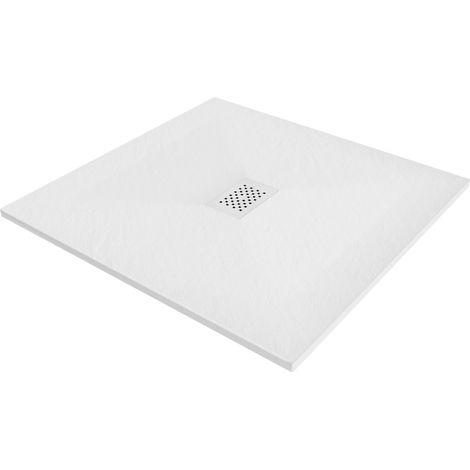 Mexen Hugo quadratische Duschwanne SMC 100 x 100 cm, weiß, Abdeckung weiß - 42101010-W (1/5)
