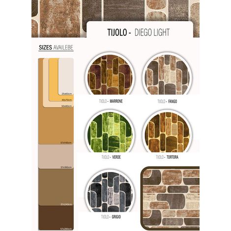 TAPPETO CUCINA TIJOLO 40X 70 CM ASSORTITO- 20,0 pz