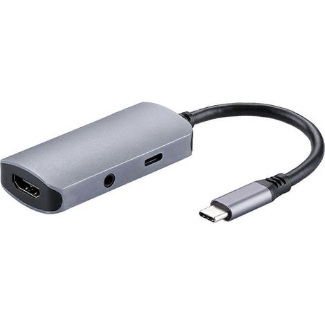 4K/30Hz Dockingstation mit USB Typ-C auf 3-Port-Adapter-Hub für PC, Laptop und Notebook (1/5)