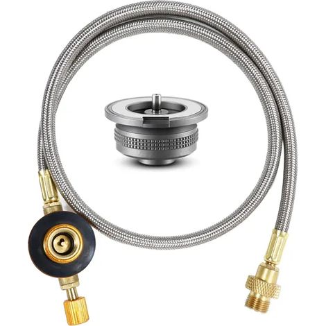 Adaptateur de remplissage de propane pour réchaud à gaz extérieur, tuyau de raccordement pour bouteille de gaz, adaptateur pour brûleur de camping, connecteur de tuyau pour bouteille de GPL, réchauds (1/3)