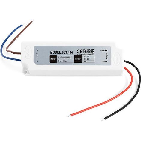 HERRAJES ALK transformador 36w 12v dc 150x39x30 ip67 , 0UNIDADES (1/2)