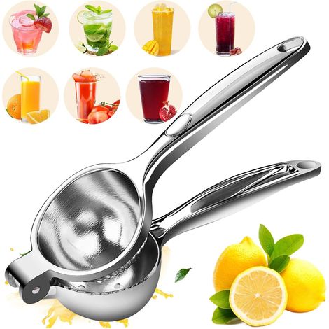 Presse-citron, grand presse-citron portatif robuste, presse-agrumes manuel en acier inoxydable (1/4)