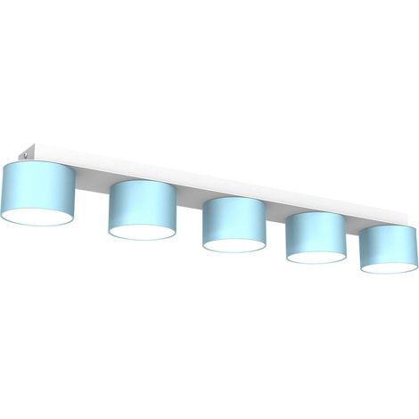 Plafonnier barre métal Milagro DIXIE bleu 5xGX53 20W (1/5)