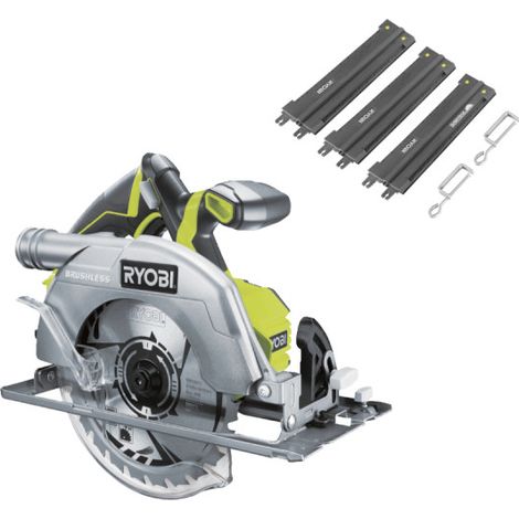 Pack RYOBI - Scie circulaire R18CS7-0 - brushless 18V One+ - 60mm - sans batterie ni chargeur - Guide de coupe RAK03SR