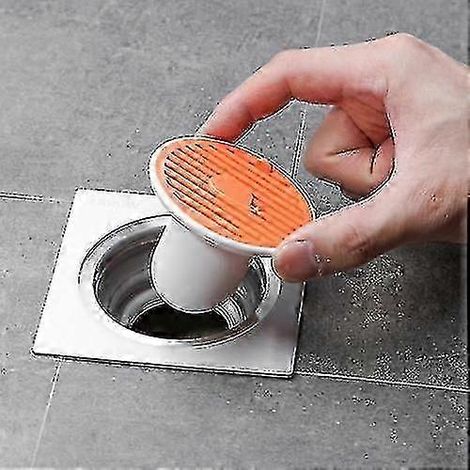 Couvercle de siphon de sol magnétique désodorisant pour égouts - 3,65 cm (orange) (1/5)