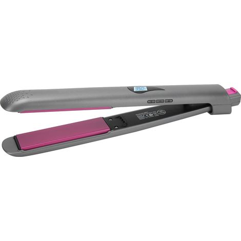 Keramikbeheizter Haarglätter, 12 Temperaturstufen mit LCD-Anzeige, europäischer Stecker 110–240 V (1/5)