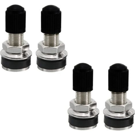 4 pièces voiture moto pneu pneu Valve Tubeless métal Valve tiges avec bouchons anti-poussière-1532mm