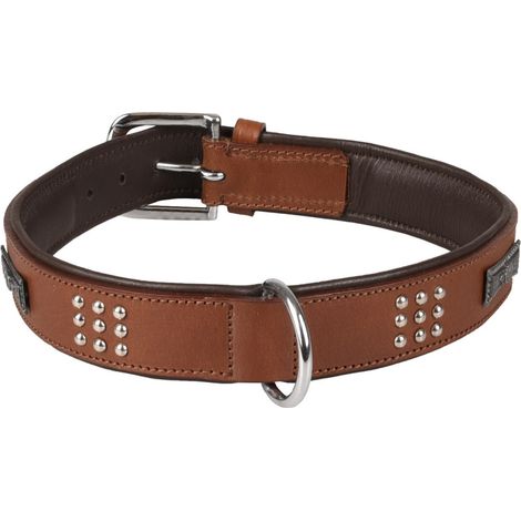 Collier Cuir SEDONA brun taille XXL 51-60 cm pour chien - Flamingo