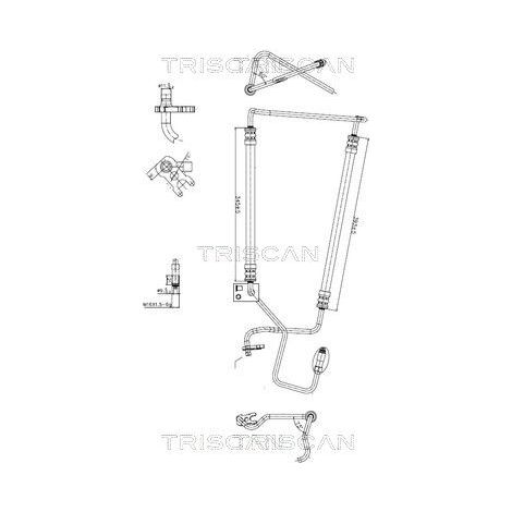 Tuyau hydraulique, direction TRISCAN 8516 28006 PEUGEOT 4014.0E