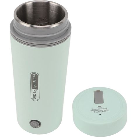 Bouilloire Électrique de Voyage 300W 350ml Acier Inoxydable 304 Isolation Automatique Portable Mini Chauffe-Eau Café Thé Vert Clair Prise EU 220V 50HZ (1/5)