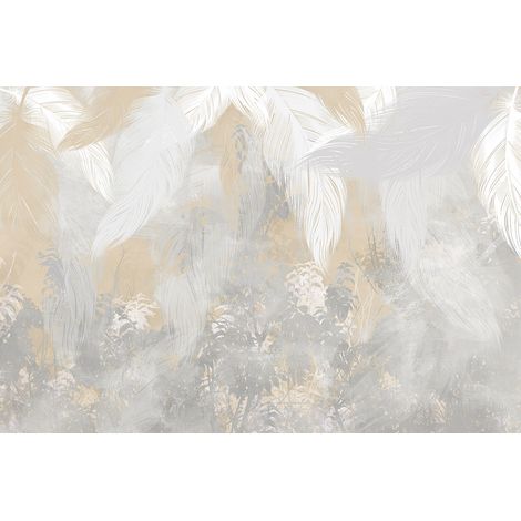 Papier peint panoramique - Plumes Abstrait - 130 cm x 87 cm (1/2)