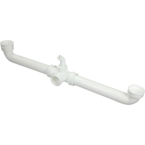 Liaison d’écoulement 1 1/2’’ x 1 1/2’’ max. 570 mm, blanc, avec 1 x rac. app.