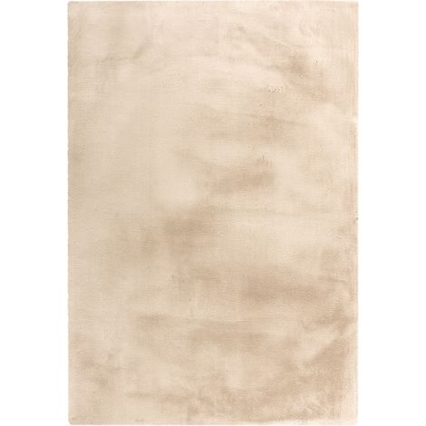 Tapis Uni Doux à Poils Longs "Rabbit" Ivoire 160 x 230 cm (1/4)