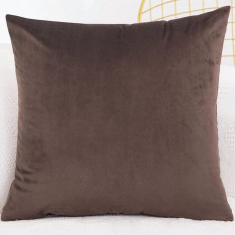 Einfarbiger, weicher Samtkissenbezug, dekorativer quadratischer Kissenbezug, geeignet für Sofas, Schlafzimmer und Büros, 16 x 16 Zoll.