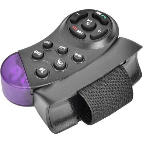 Télécommande universelle sans fil pour volant avec 11 boutons pour lecteurs CD/DVD/MP5 de voiture (1/4)