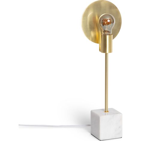 Lampe à Poser Marbre et Métal Argos Doré (1/5)