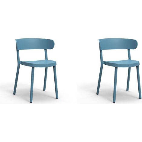 Set 2 sillas interior, exterior azul retro CASINO Resol