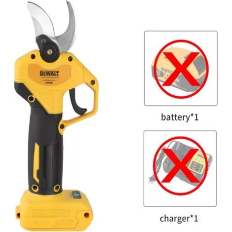 DEWALT Sécateur de jardin rechargeable sans balais, coupe jusqu’à 25mm, outil pour arbres et vignes (1/5)
