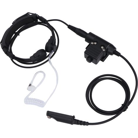 Casque U94 avec commande vocale et bouton PTT, réduction de bruit réglable, compatible Baofeng, 7,1 mm (1/5)