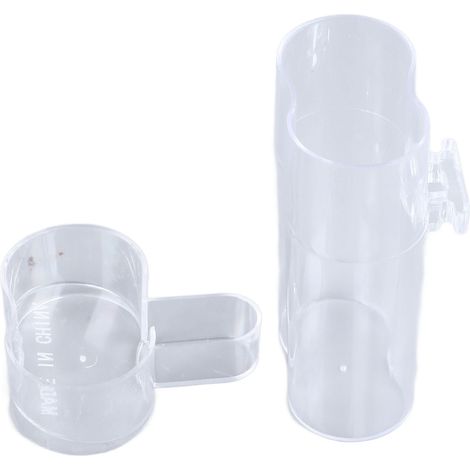 Distributeur d'eau pour oiseaux, bouteilles transparentes épaisses automatiques, buveur de graines, récipient de nourriture pour toutes sortes d'oiseaux S (1/5)