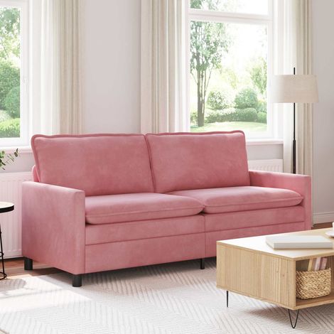 Sofá Rosa 196 x 81 x 87,5 cm Terciopelo