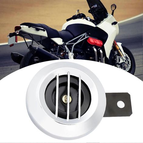 Bocina eléctrica universal para motocicleta, 12 V, 110 dB, resistente al agua, con altavoz redondo, para ATV, scooter y coche. (1/5)