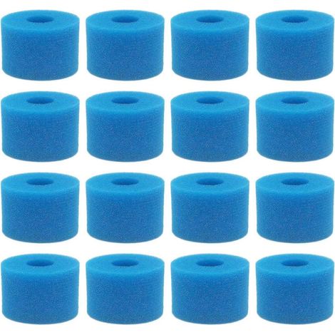 Lot de 16 filtres en mousse lavables et réutilisables pour spa Pure Spa, modèle S1 (1/5)