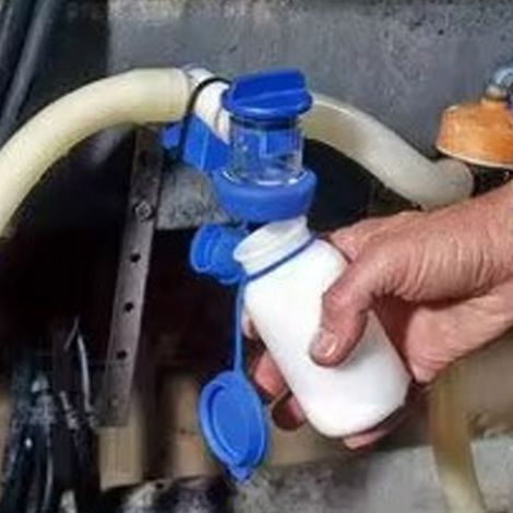 [Muestreador de leche para ganado vacuno] Muestreador de leche de plástico de 200 ml para vacas y cabras, equipo de ordeño para ganadería. (1/5)
