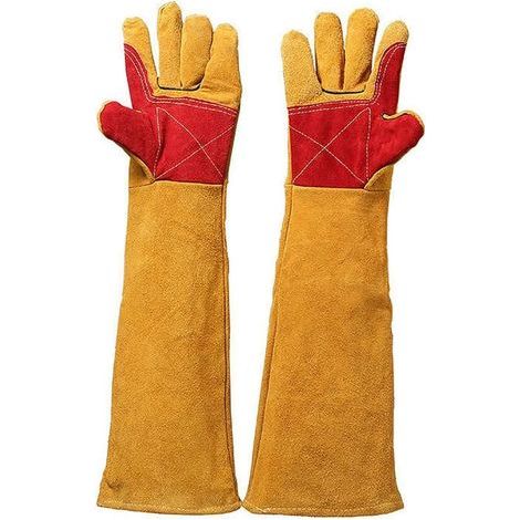 Gants De Manipulation d\'animaux, Gants De Animaux Anti-Morsure, Gants De Protection pour Animaux De Compagnie pour Chien Chat Manipulation d\'oiseaux Faucon Reptile 45CM (1/5)