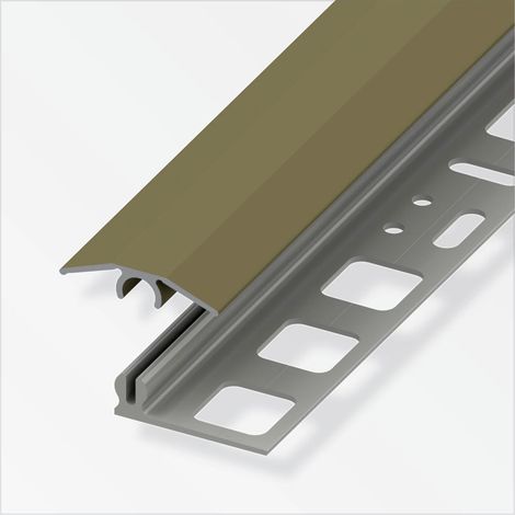 alfer Übergangs-Profil 1 m, 25 x 7 mm Aluminium eloxiert bronze Übergangsprofil (1/2)