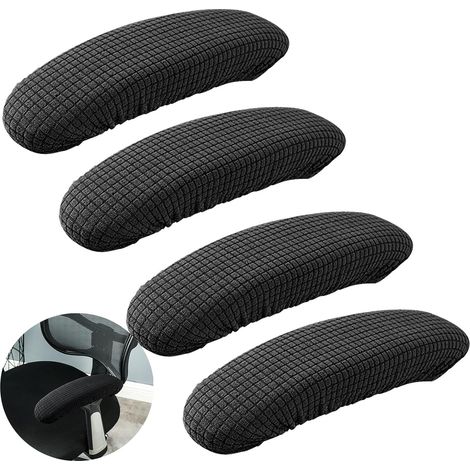 CCYKXA Pairs of Removable Office Chair Armrest Covers, Elastic Chair Armrest Covers, Suitable for Use in the Office, Bedroom and Living Room (Black) (1/5)