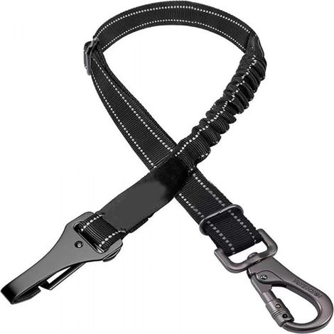 Ceinture De Sécurité Pour Chien - Attache À Double Crochet - Compatible Tous Véhicules - Pour Siège Arrière Trunk Ou Avant - 1 Pièce