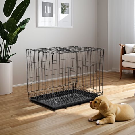 Extra Large Wire Dog Crate with 2 Doors and Tray 70cm (1/5)