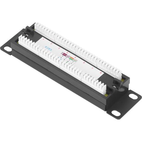 Panneau de brassage réseau 8 ports mural ABS UTP Cat6 non blindé avec support pour câble 23-28AWG (1/5)