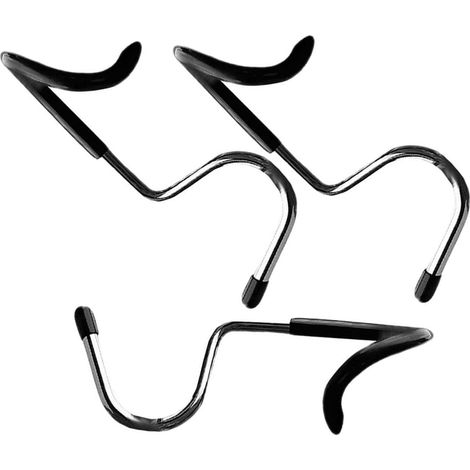 APEX Lot de 3 crochets de camping portables en forme de S pour poteaux de tente, lampes de jardin, mangeoires à oiseaux, crochets de suspension pour terrasse, installation simple, métal, joli traiteme