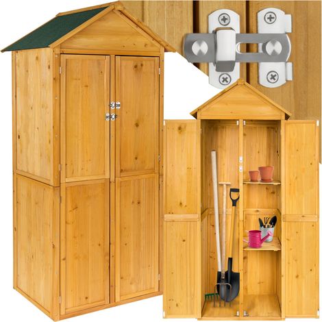 Armoire de jardin kadi 80,5 x 60 213,5 cm en bois marron