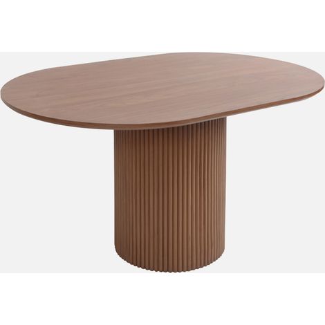 Tavolino oblungo con effetto legno intagliato (1/5)