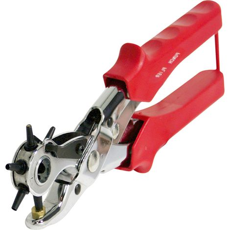 Pinza fustellatrice per cuoio e pelle con impugnatura antiscivolo anatomica