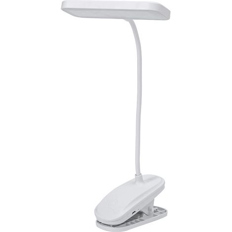 360° flexible Schreibtischlampe mit Clip, stufenlos dimmbare LED-Schreibtischlampe, wiederaufladbares Nachttischlicht zum Lernen, Lesen, Büroarbeiten, 1 Stück (3600 mAh)