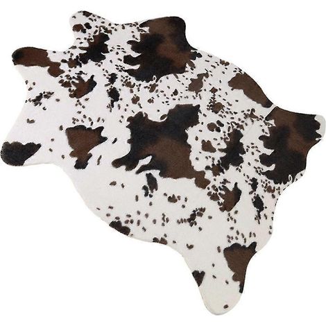 Tapis à motif zèbre/vache-chèvre, imitation velours, peau de vache (1/2)
